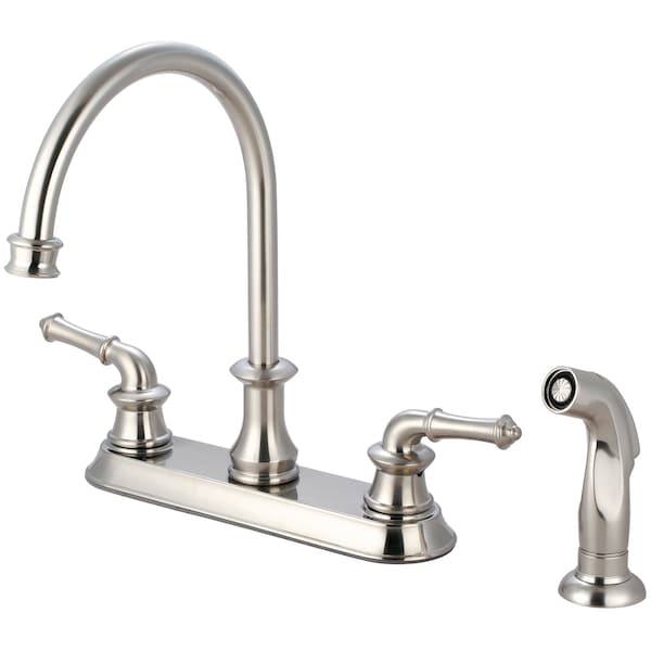 Pioneer Industries Two Handle Kitchen Faucet in PVD Brushed Nickel 2DM301-BN - main